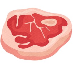 Meat product pork icon isolated On white background.