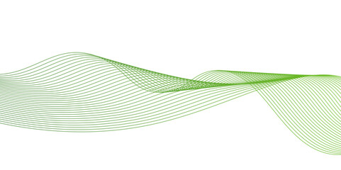 green wave lines on white background,Colorful vector background.green wave melody lines on white background,soft Waves in light green Colors, green wave line. 