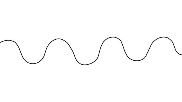 curve line on white background animation video