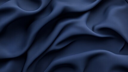 Obraz premium Deep Blue Draped Fabric Soft Texture Background