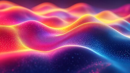 Obraz premium Abstract Colorful Wavy Data Visualization