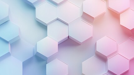 Fototapeta premium Abstract Hexagon Pattern Pastel Colors Background