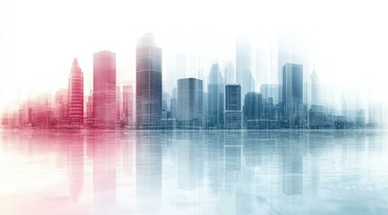 Modern City Skyline Abstract Illustration