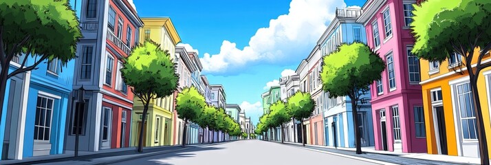 Obraz premium 2D animation cartoon Charleston South Carolina