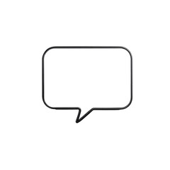 Naklejka premium A Simple Speech Bubble Outline with No Fill on Transparent Background