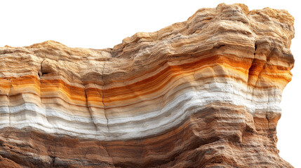Naklejka premium [Transparent Background PNG]Layered Rock Formation Close-up