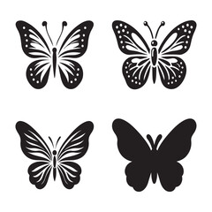 set of butterflies