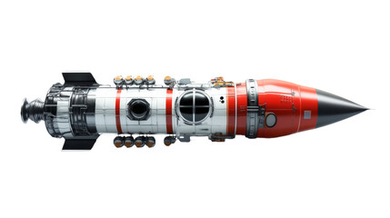 [Transparent Background PNG]Futuristic Rocket Ship Design Illustration