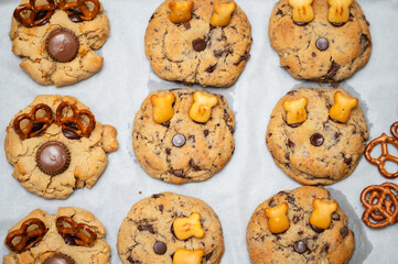 chocolate chip cookies and biscuits