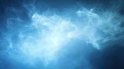 Abstract Blue Swirling Light Energy Background
