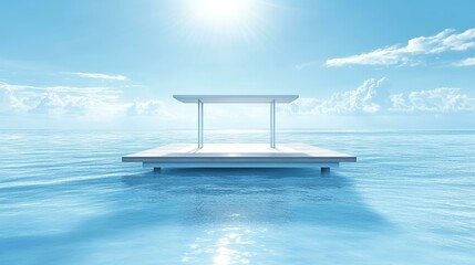 Obraz premium Modern Seaside Pavilion Architecture