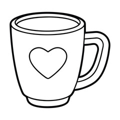  happy valentine's day coffee cup with heart