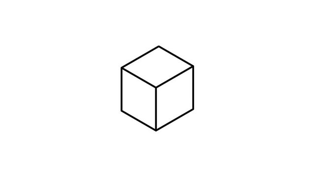 cube animation on white background video