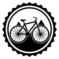 Naklejka premium Cycling Logo for Sports Branding on White Background
