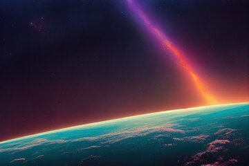 Fototapeta premium Awe-Inspiring Earth View from Space