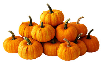 Obraz premium [Transparent Background PNG]Miniature Pumpkins Stacked in a Pile