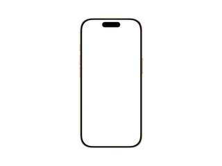 High-Resolution Smartphone App Mockups in Desert Titanium | Clean Design, Blank Screen & Transparent Background