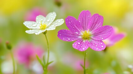 Fototapeta premium Beautiful Colorful Flowers in Garden
