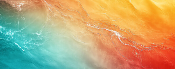 Fototapeta premium A vibrant abstract background featuring blended colors of orange, red, and turquoise, perfect for artistic projects.