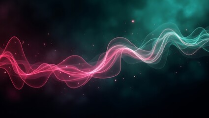 Obraz premium Abstract pink wavy background. Generative Ai.
