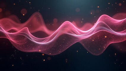 Obraz premium Abstract pink wavy background. Generative Ai.