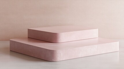 Pink Geometric Display Platform