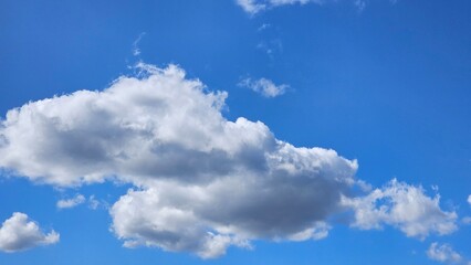 White clouds and blue sky