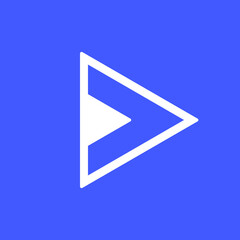 White SVG Send Icon with Blue Background