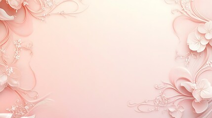 Delicate Pink Floral Design Background Image