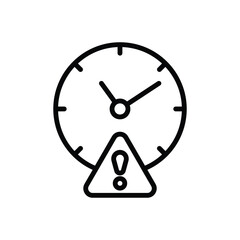 delay icon line vector design template with trendy style