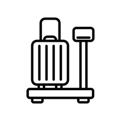 weight scale icon line vector design template with trendy style