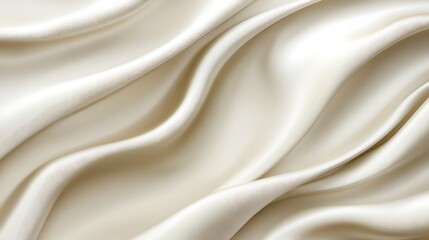 Naklejka premium Elegant Draped Cream Colored Silk Fabric Texture