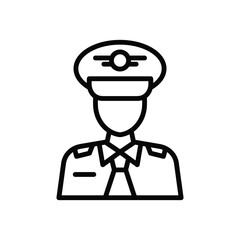 pilot icon line vector design template with trendy style