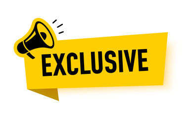 Megaphone with exclusive speech bubble. Loudspeaker. Banner for business, marketing and advertising. Vector illustration