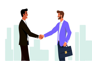 two businessmen shaking hands
