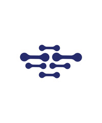 Blue technology dot logo, Tech Circle Logo , Blue Technology Logo Template, Technology Logo Vector Illustration
