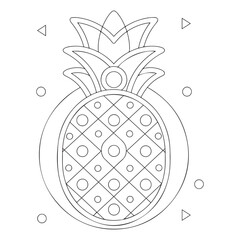 Hand Drawn Cute Coloring Book Vector Illustration. Bold and Easy Design For Adults and Kids. Coloring Page for Stress Relief and Relaxation