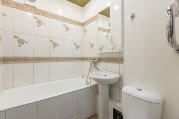 modern bathroom room with toilet and washing machine
