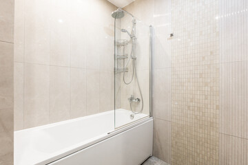 modern bathroom room with toilet and washing machine