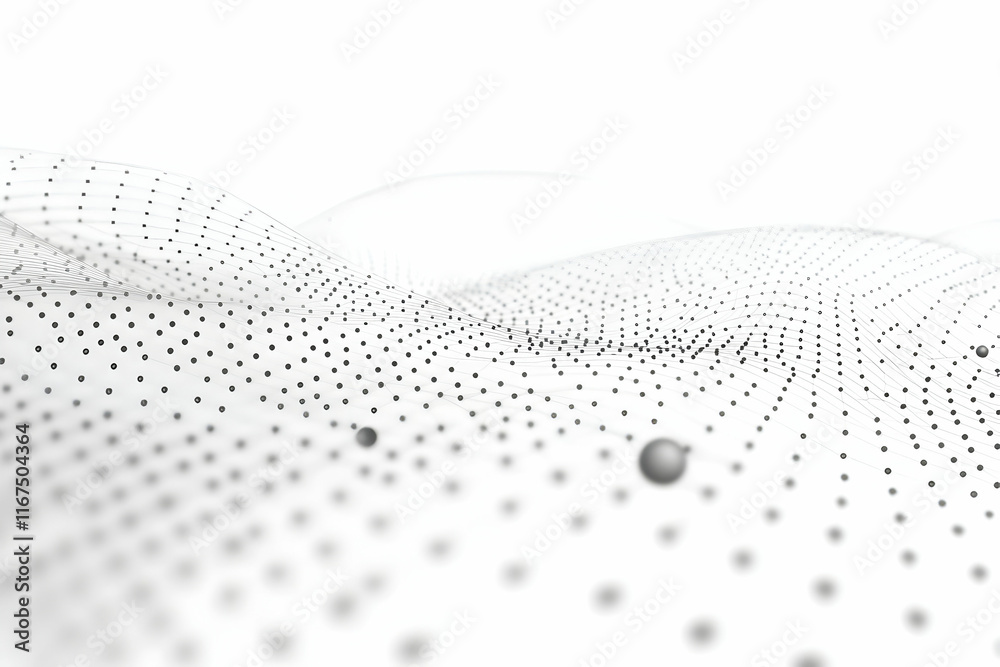 Poster abstract digital technology background with interconnected dots and lines forming a global network