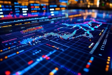 Modern Colorful Financial Data Fluctuations