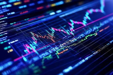Vibrant Financial Data on Digital Screen
