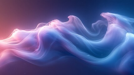 Abstract Celestial Waves of Light and Color