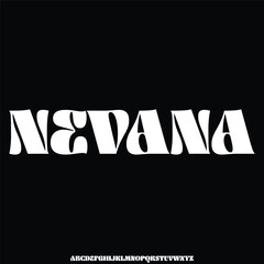 NEVANA URBAN CONDENSED FONT ALPHABET VECTOR