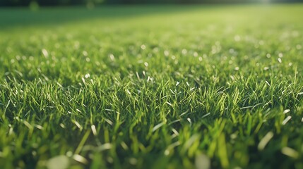 Fototapeta premium Verdant Grassland Texture with Lush Foliage in Scenic Summer Landscape