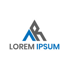 Creative AR letter logo design. Template Vector Illustration