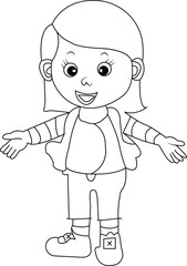 Continuous one line design of a child going to school alone. Minimalist style vector illustration on white background.