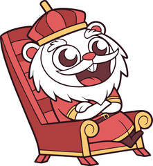 A cartoon illustration of a Chinese character vector illustration