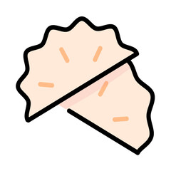 Delicious food in summer colored icon pack