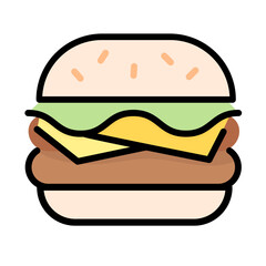 Delicious food in summer colored icon pack